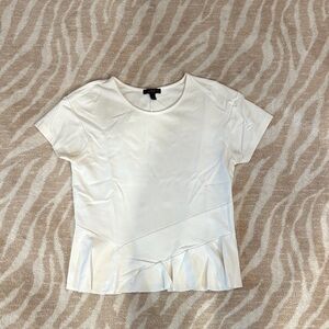 J. Crew Cream Short Sleeve Top